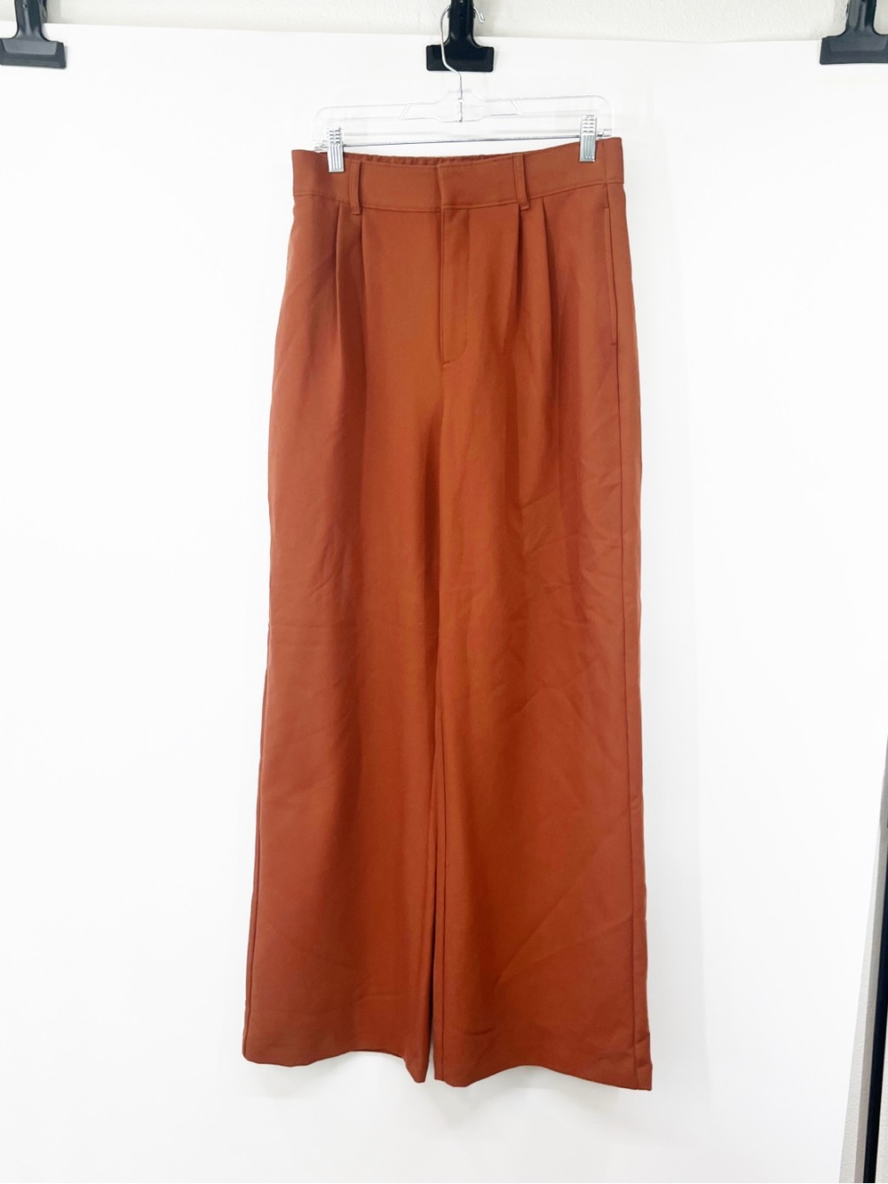 Abercrombie & Fitch High Rise Pleated Wide Leg Trouser Pants LONG
